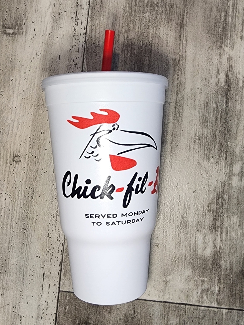 Chick-fil-A Collectable Cup  with Red Straw